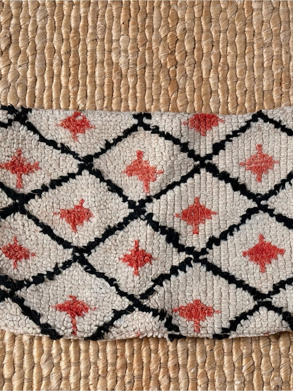 Vintage Moroccan rug pillow cover 13 x 20 inches